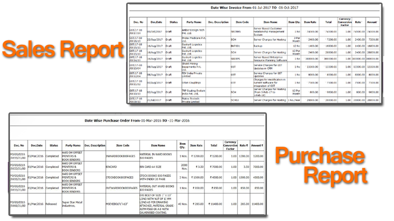 Sales & Purchase Reports of Billing Software